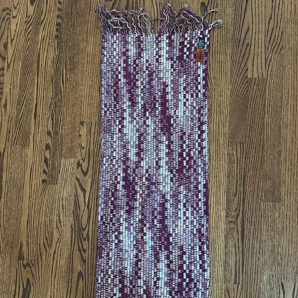 Missoni Purple Gray White Silver Red Sparkle Fringe Scarf - Picture 6 of 14